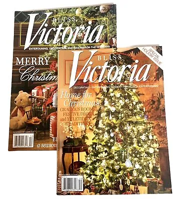 Lot Of 2 VICTORIA Bliss Nov/Dec Christmas Holiday Issues 2008 & 2013 • $12