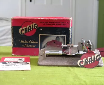 Craig Senior Splicer 8 Mm / 16 Mm Movie Film Splicer W/Tag Pamphlet  In Box EXC • $9.95