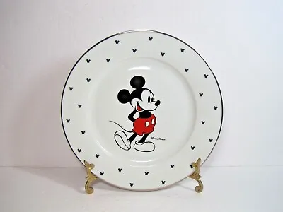  NEW Disney Mickey Mouse Dinner Plate White Gold 10.5  • $15.95