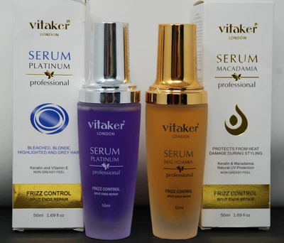 £24 • Buy Vitaker Serum Professional Frizz Control Split End Repair - Platinum ¦ Macadamia