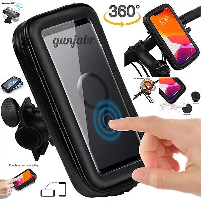 Mount Holder Bicycle Motor Bike 360° Waterproof Case Cover For All Mobile Phones • £9.98