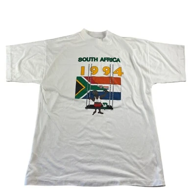 Vintage Single Stitch South Africa 1994 Election T-shirt Large Nelson Mandela • £24.95