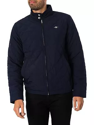 GANT Men's Quilted Windcheater Jacket Blue • £182.95