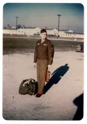 Man Military Soldier Uniform Long Shadow Kodachrome Vintage Snapshot Photo • $7.50