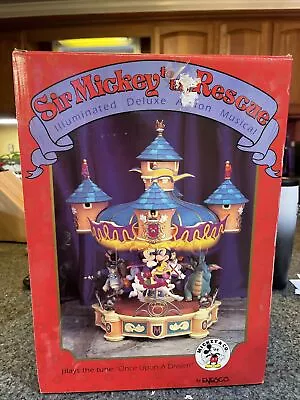 RARE VTG 1995 Enesco Disney Sir Mickey Mouse To The Rescue Music Box Carousel • $299