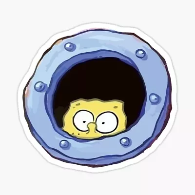 £3.83 • Buy SpongeBob SquarePants Peeping Decal Funny Porthole Lurking Sponge Bob Sticker