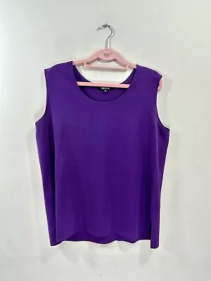 Misook Women's Tank Top XL PurpleSleeveless Knit Shirt • $34.50