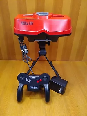 Rare 1995 Nintendo Virtual Boy Console Bundle VUE-001 W/Mario Tennis Game TESTED • $399.95