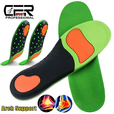 £7.99 • Buy Orthotic Insoles Back Heel Pain Arch Support Plantar Fasciitis Flat Feet S/M/L