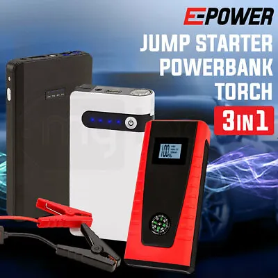 $77 • Buy Jump Starter Start Car Battery Pack Portable Charger Power Bank Lithium Torch