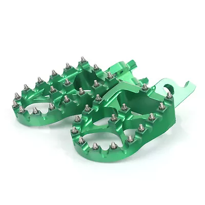 KX450 19+ For KAWASAKI Green Billet Footpeg Foot Pegs KX250F 06-23 KX450F 07-18 • $39.99