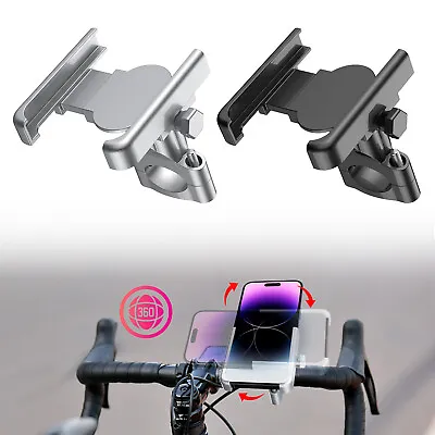 360° Aluminium Motorcycle Handlebar Cell Phone Bicycle Mount Holder GPS Bracket • $9.95
