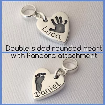 Prints Charming Double Sided Charm Fingerprint Handprint Footprint Jewellery • £89