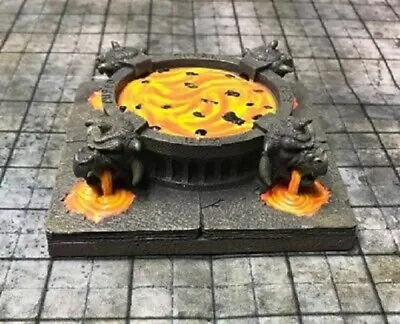 $75 • Buy Dwarven Forge Painted Resin  4 X 4 Lava Fountain Tile