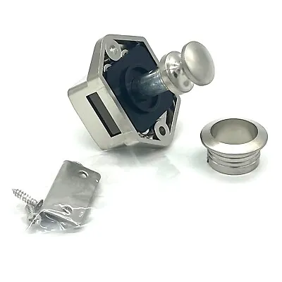 Push Button Cabinet Cupboard Campervan Motorhome Camper Door Catch Locks Drawer • £5.90