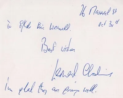 WW2 RAF Hero Leonard Cheshire VC Hand Written & Signed Note • £30