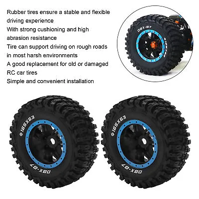 2Pcs Rubber Tire Skin 165mm Diameter Wheel Tire For ZD Racing 1/7 DBX‑07 RC REL • £41.72