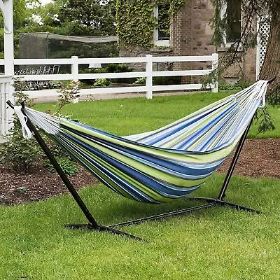£9.99 • Buy Extra Large Hammock Stand Swing Chair Bed Universal Fit Garden Camping Picnic UK