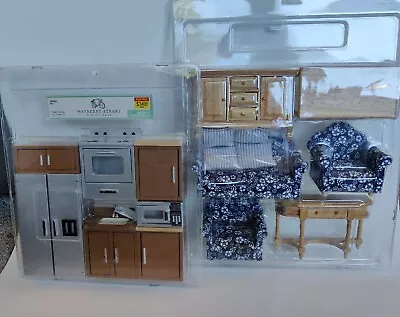 Mayberry Street Miniatures 1:12 Scale Miniature Livingroom Set And Kitchen Set • $119.94