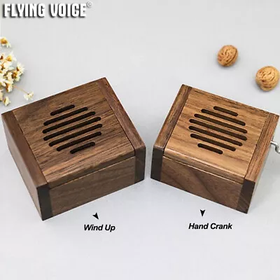 Wood Tube Music Box Wind Up 40 Tunes Option Xmas Birthday Present Gift Toys • $32.99