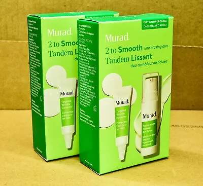 Murad 2 To Smooth Line Erasing Duo Set Retinol Serum Travel Sample [2-Pack] • $62