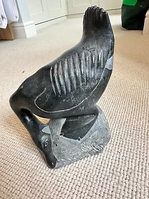 Beautiful Vintage Canadian Eskimo Inuit Stone Carving Of Bird • £295