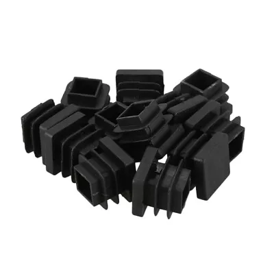 1X(12 Pcs 15mm X 15mm Plastic Square Caps Tube Pipe Inserts End Blanking M1T5) • £3.90