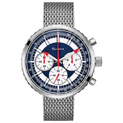 Bulova Special Edition Men's Quartz Chronograph Red Accents Watch 46MM 96K101 • $239.99