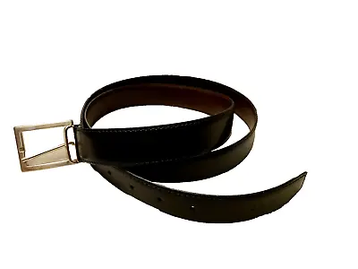 Men's Black Leather Misuri Belt J.D.S 44” Made In Italy • $15.07