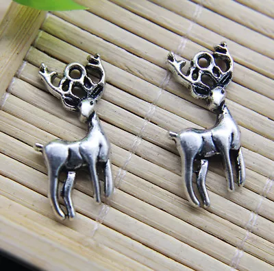 Wholesale Retro Deer Elk Alloy Charms Pendant Jewelry DIY 26*11mm • $0.99