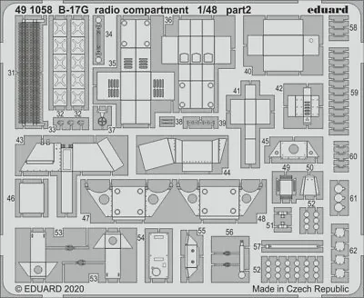 (EDP491058) - Eduard Photoetch 1:48 - B-17G Radio Compartment • $19.83