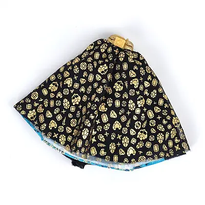 Monster High  Dayna Treasura Jones - Black Blue Gold Reversible Skirt Dress Only • $11.99