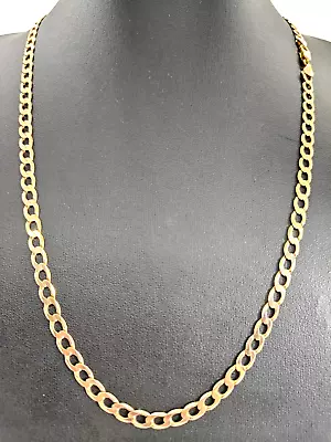 Solid 9ct 9 Carat Gold Curb Chain Necklace 22  56cm 5mm Retro Classic Jewellery • £599.99