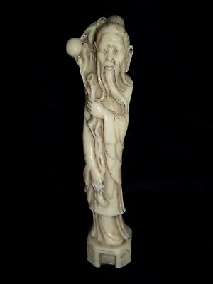 A Santini Sculpture Chinese Italy Asian Oriental Mid Century Carved Faux Bone • $12.90