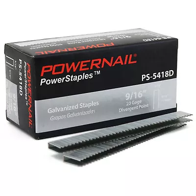 Powernail PS5418D 20 Ga. 3/16 In. Crown 9/16 In. Length Carpet Staples (5000 Ct) • $14.19