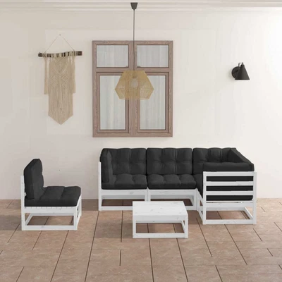 $791.99 • Buy 6 Piece Garden Lounge Set With Cushions Solid Pinewood VidaXL