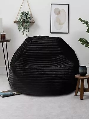 Bean Bag Couch Chair Cover Fur Without Beans Home Micro Fiber  In Stripes XXXL • $125.83