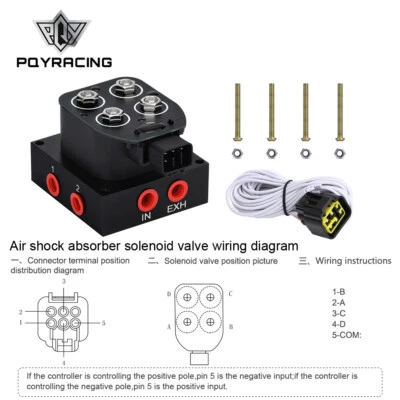 1/4  2-Corner Block Manifold Solenoid Valve 200PSI Air Valve Bag/Ride Suspension • $65.50