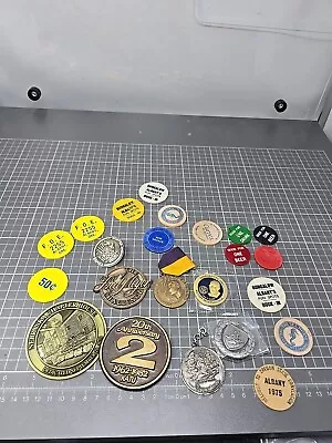 Mixed Lot Of 20 Medals And Tokens Assorted Used N4 • $20