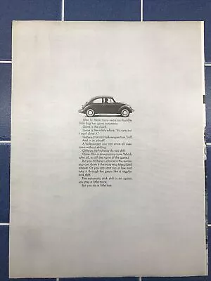 $9.99 • Buy 1968 VW Volkswagen BUG Print Ad Original 1969