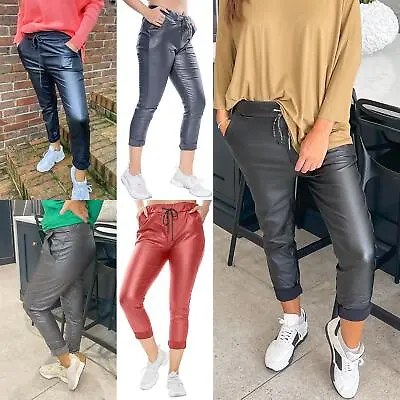 Ladies Women's Italian Stretch Magic Pants Lagenlook Comfy Trousers Joggers Pant • £15.99