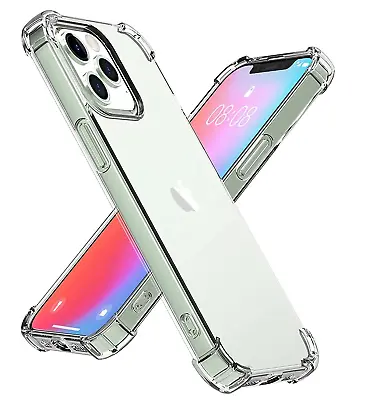 Clear Case For IPhone 15 Pro Max 14 13 11 12 Mini 7 8 XR Shockproof Phone Cover • £2.89