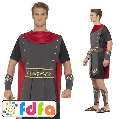 Smiffys Roman Gladiator Centurian Soldier Tunic Adults Mens Fancy Dress Costume • £21.29
