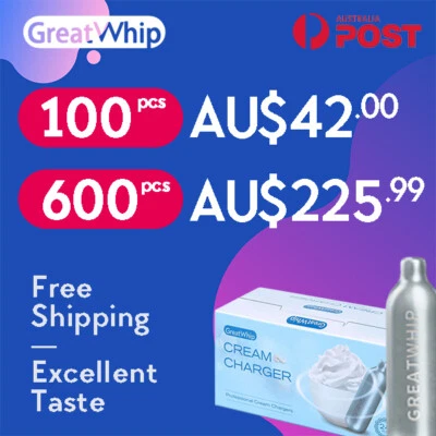 $219.99 • Buy 100 600 Whipped Cream Chargers - Sales - Greatwhip Pure Clean Best Price!!
