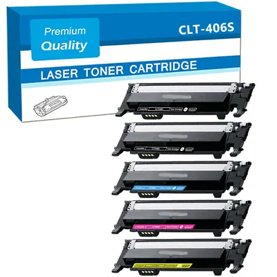 Compatible Toner For Samsung CLP-360 365 365W CLX-3300 CLT-406S 5 Pack • £39.99