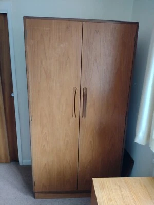 £60 • Buy Vintage 1960s FRESCO G-plan Teak Gentleman's Double Wardrobe Good Condition