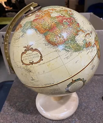 Vintage Replogle 9-Inch Desk Top Globe World Wooded Base • $35