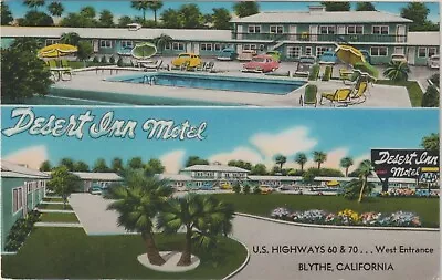 Desert Inn Motel - Blythe California Unused Post Card • $4