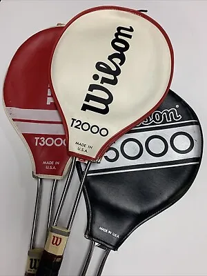Lot Of 3 Vintage Wilson T2000 T3000 T5000 (one Ea.) USA Made Original Covers • $109
