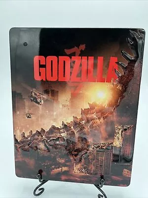 Godzilla 2014 Embossed MetalPak  SOUND NOT WORKING Blu-ray + DVD SHIP IN BOX! • $24.99